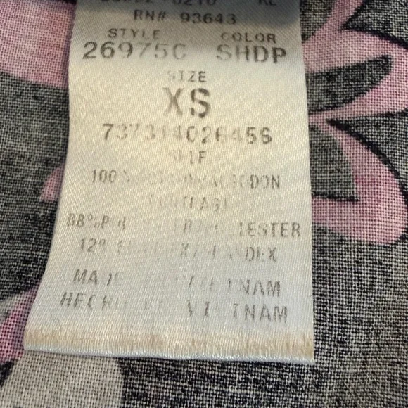 🖤 Baby Phat Floral Scrub Top – XS – Black w/ Pink & Teal – Stretch Side Panels - Picture 8 of 8